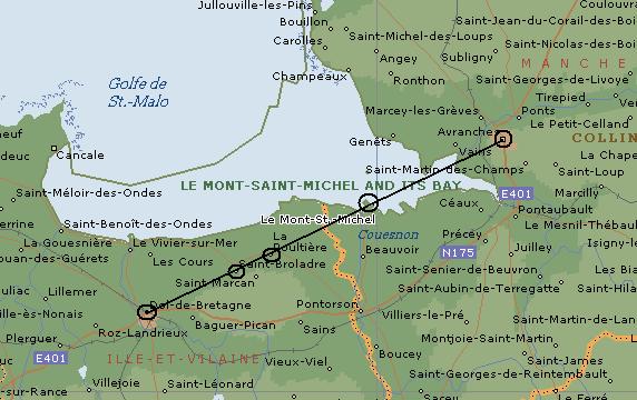 Mont St. Michel alignment.