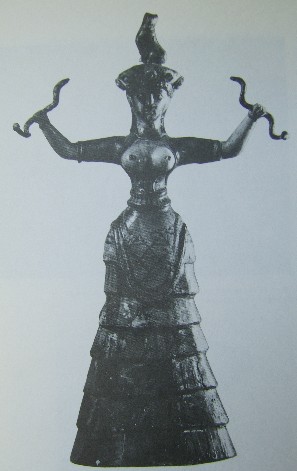 knossos, snake goddess.