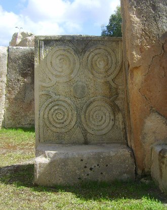 Tarxien, Malta. Spiral art.